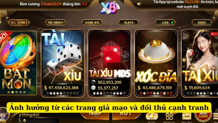 Ảnh hưởng từ các trang giả mạo và đối thủ cạnh tranh